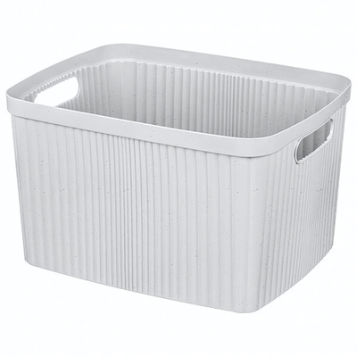 Корзина для белья "velvet", 450*360*270мм, 35л (светло-серый флэк)