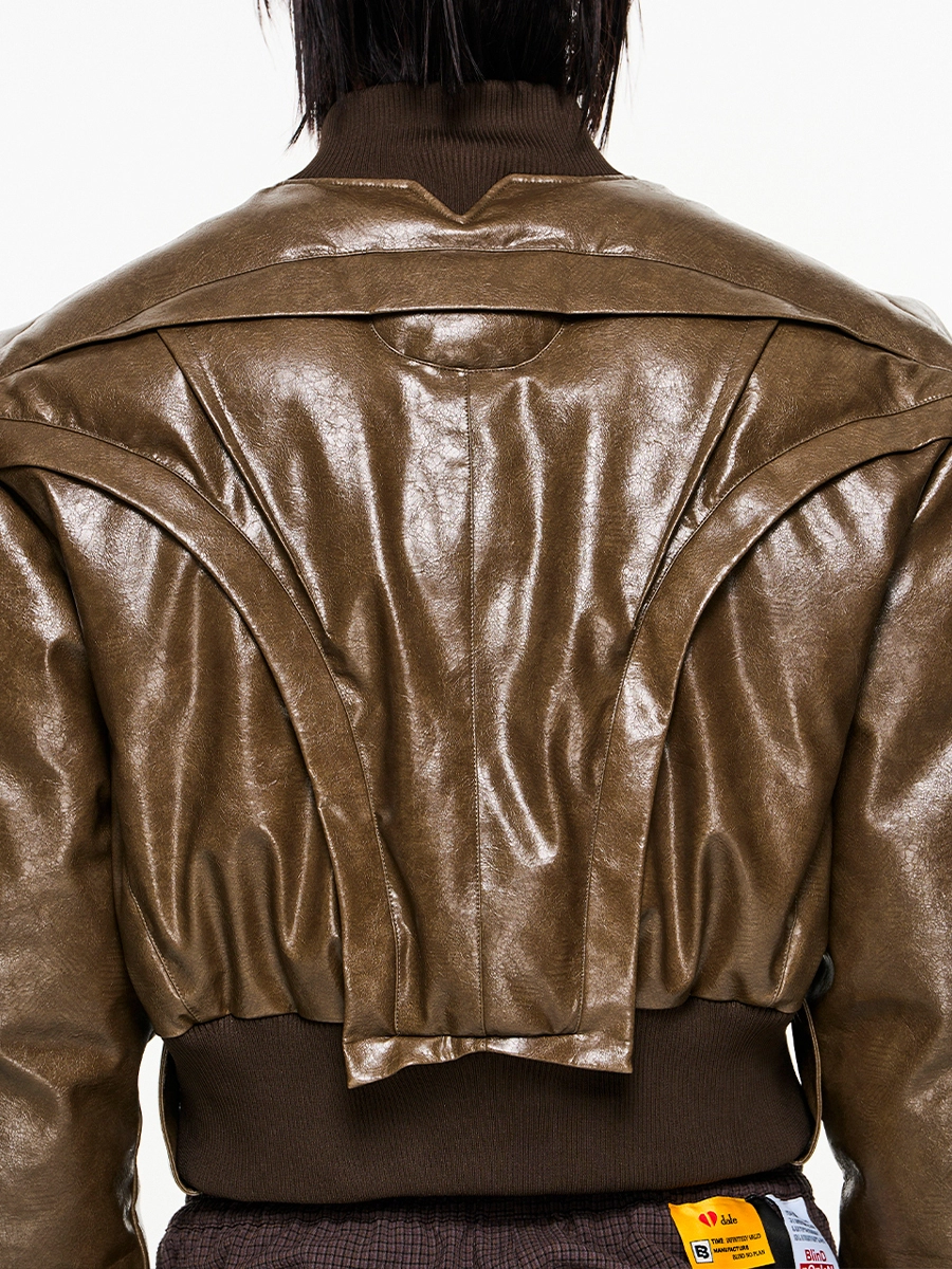 Пуховик BLIND "Dracula" Leather Puffer Jacket