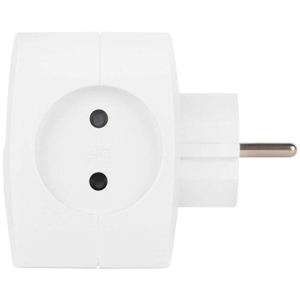 Разветвитель электрический ЭРА SP-4-3USBAC-W на 4 розетки + 3 USB A+C со шторками 10А белый