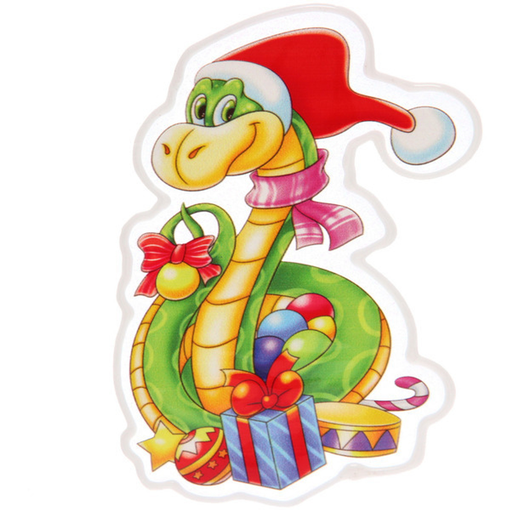 Наклейка на стекло «Чудо-змейка» 15*20 см