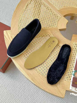 Лоферы Loro Piana Summer Walk с мехом