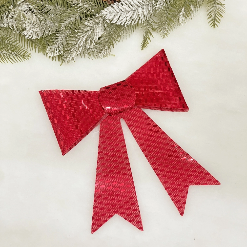 Бант на ёлку «Сияние» 20*26 см, Красный