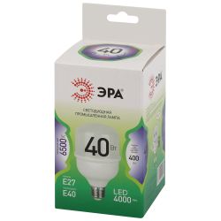 Лампа светодиодная ЭРА GREEN LINE LED POWER T80-40W-865-E27/E40 GL 40Вт колокол холодный свет Е27/Е40