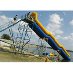 Надувная прямая водная горка для вышки (опоры) «Стрела» с двумя ступенями 12*2,5*5 м
