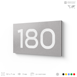 Номер на дверь 180, табличка на дверь для офиса, квартиры, кабинета, аудитории, склада, голубой 120х70 мм, Айдентика Технолоджи