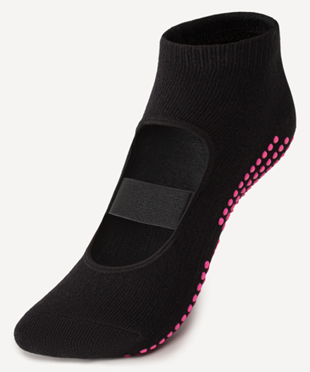 Носки для йоги SW-220, черный, 1 пара