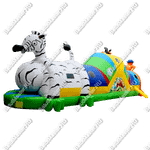 Коммерческий надувной батут "Тоннель зебра"