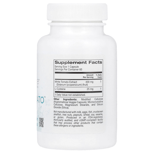 Solumeve, Pearl Tomato, добавка для здоровья кожи, 400 мг, 60 растительных капсул