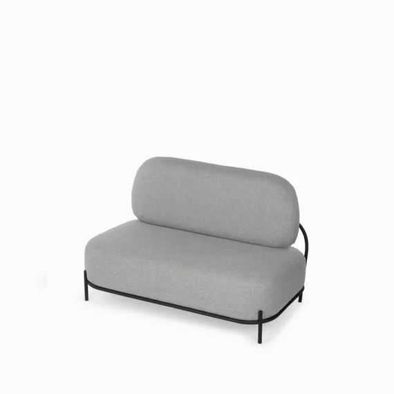 Двухместный диван Pawai 125 см, светло-серый