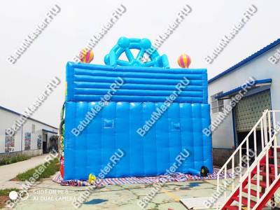 Коммерческий надувной батут "Парк развлечений 2" 12*7*7 м без фигуры клоуна