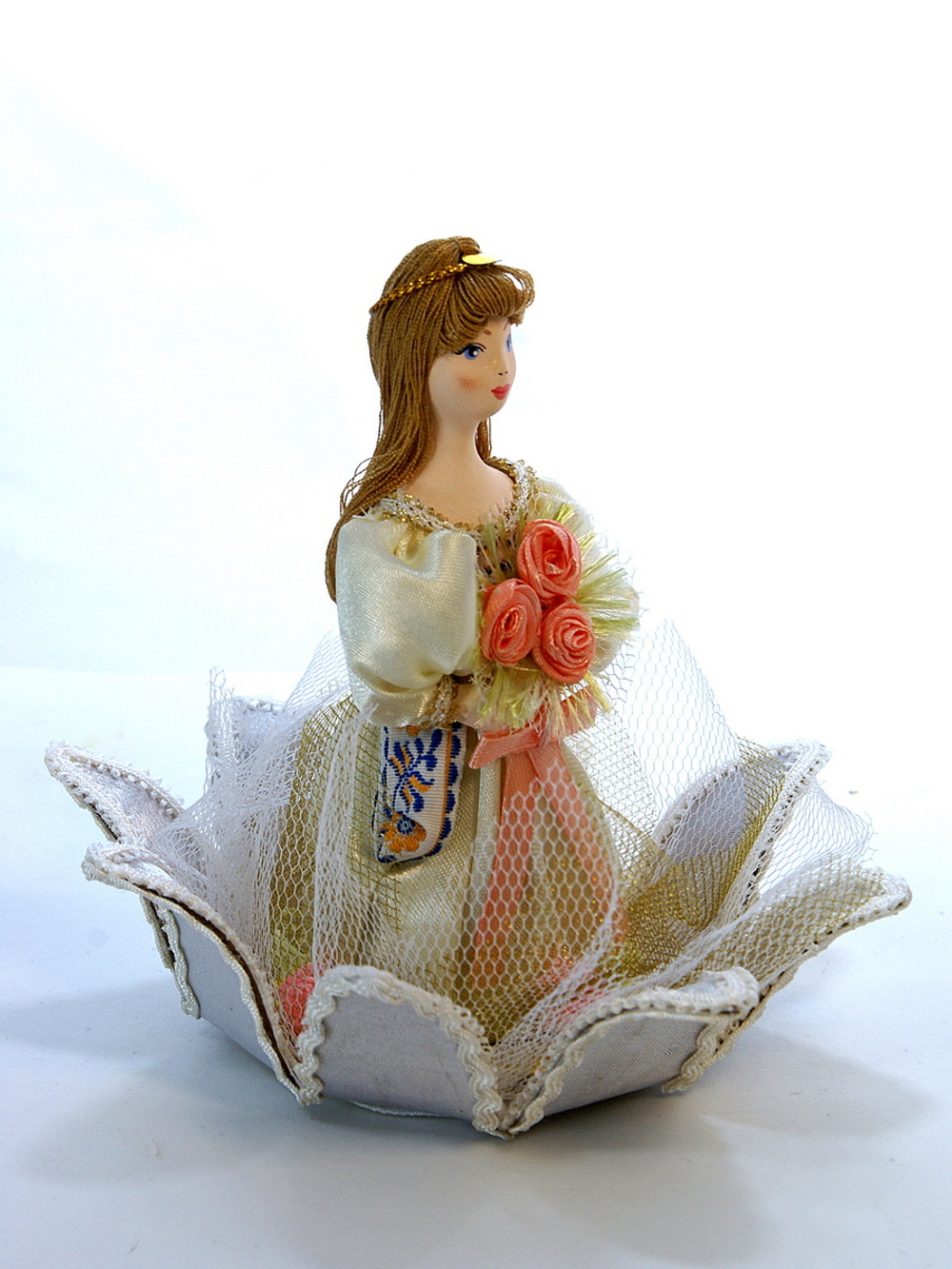 Кукла интерьерная Дюймовочка на лилии