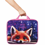 Папка на молнии с ручками BRAUBERG А4 1 отделение полиэстер 80 мм "Cute fox" (2 штуки в упаковке)