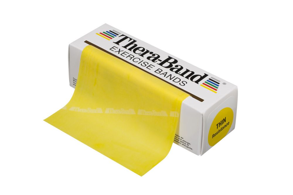 Thera-Band Лента-эспандер 12,8 см x 5,50 м желтая тонкая