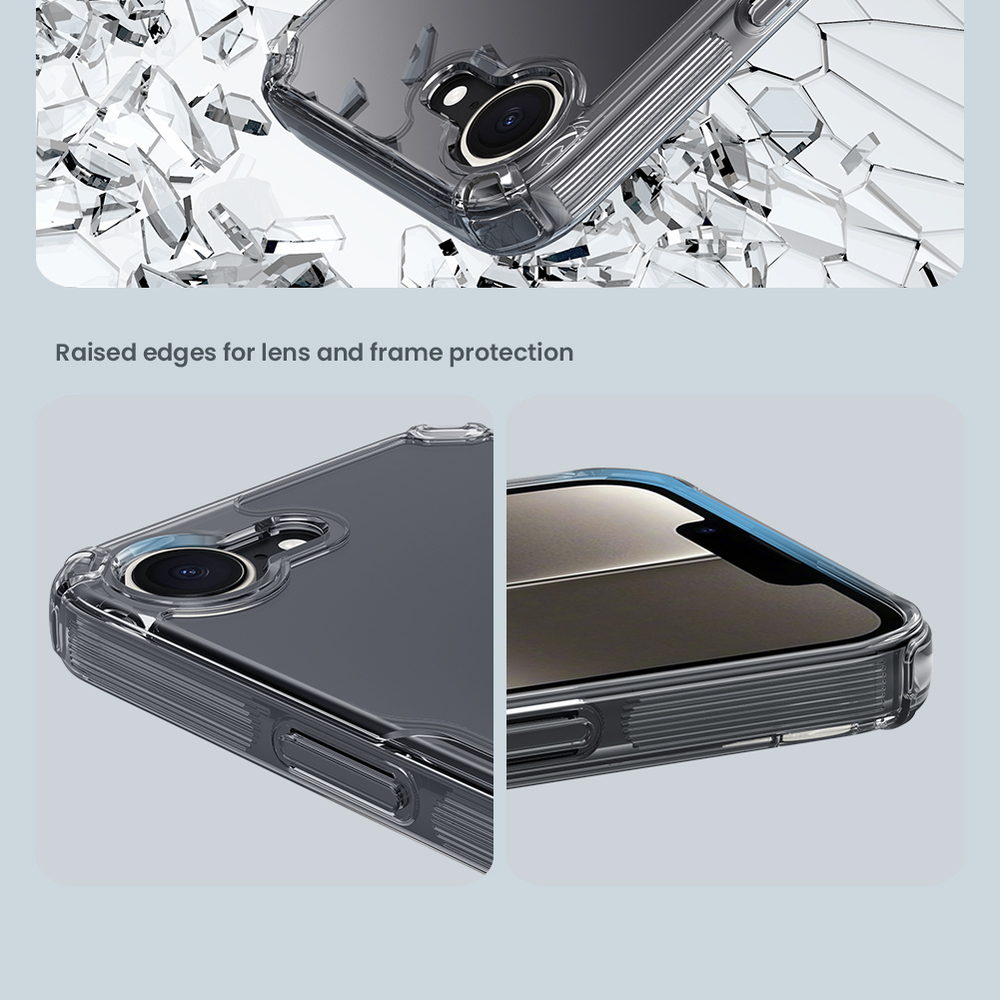 Прозрачный усиленный чехол от Nillkin для iPhone 16e, серия Nature TPU Pro Case