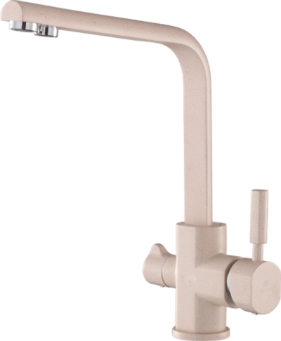 16034-B Смеситель (СВЕТ-БЕЖ.) с фильтром GANZER  (10/1шт)