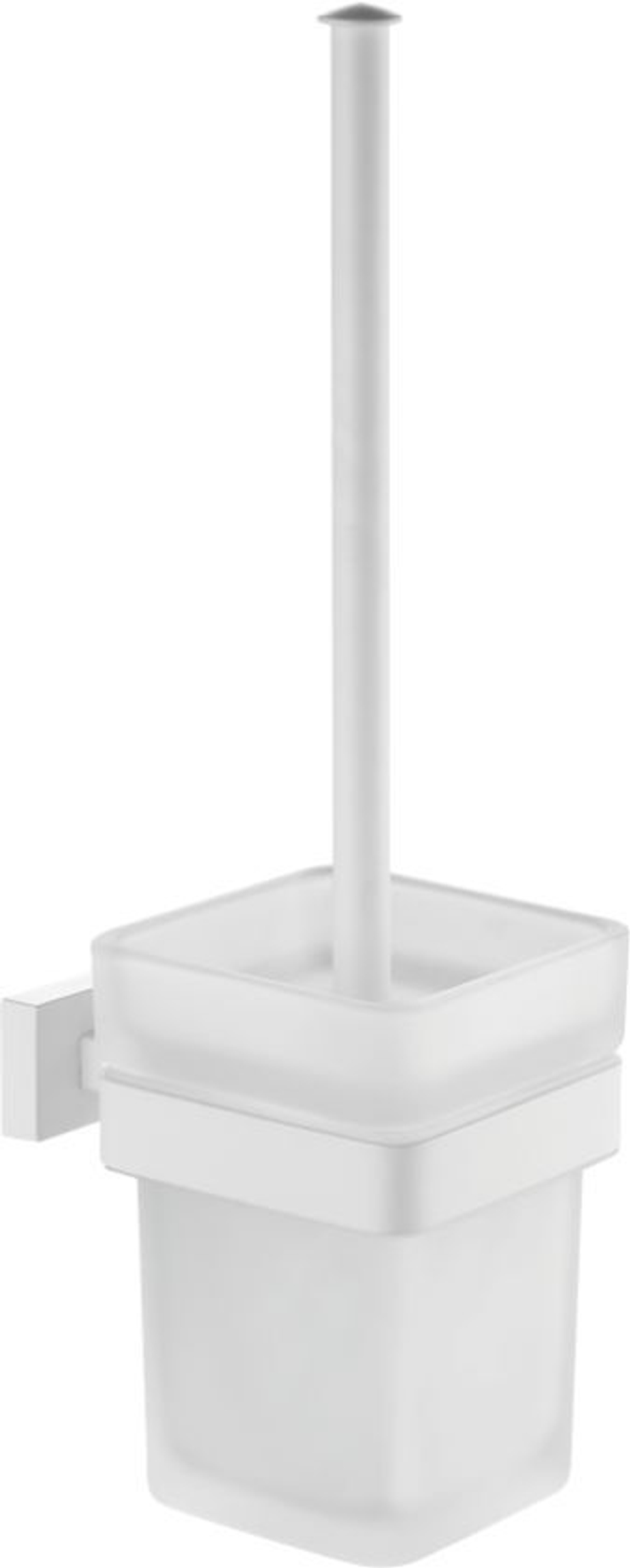 5013-F Ершик настенный, стеклянный (БЕЛЫЙ) ViEiR  (20/1шт)