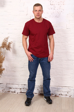 1113 Футболка мужская однотонная