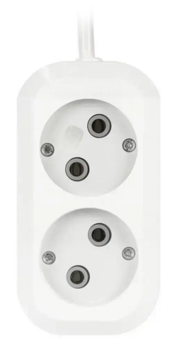 Удлинитель сетевой 2 розетки, 5 метров