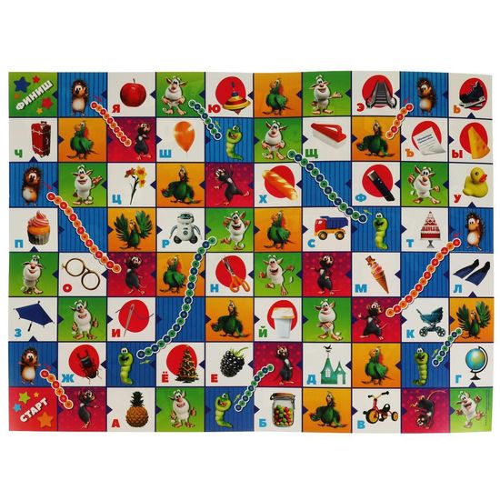 Азбука и счёт.  Буба. ИнтерАктивная настольная игра. 350х230х55 мм. Умные игры