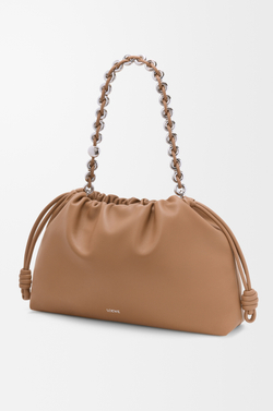 Loewe Большая сумка Flamenco из мягкой кожи ягненка наппа, мокко