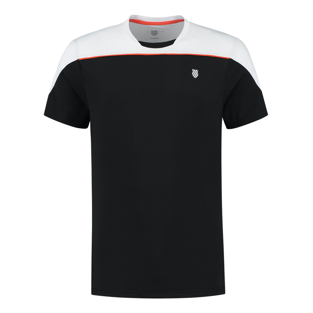 Мужское теннисное поло K-Swiss Hypercourt Block Crew 3 T-Shirt Men - Black, White