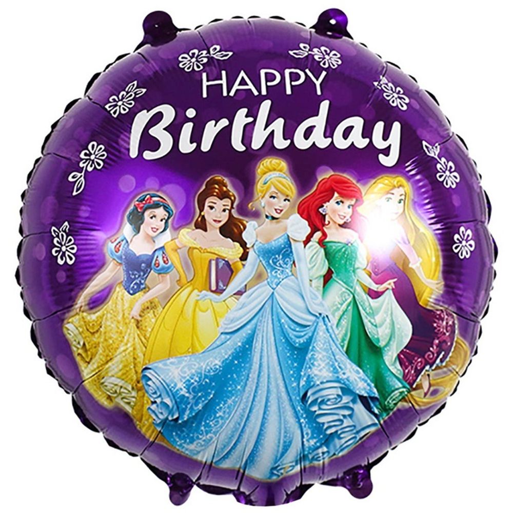 Круглый шар с гелием с изображением принцесс Дисней на День Рождения девочке