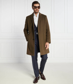 Хлопковое пальто h-hyde-c-224 BOSS BLACK - коричневый(50485199)