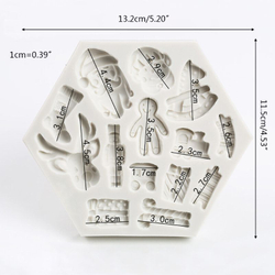 Молд силиконовый "Новогодняя открытка" / Форма 3D Санта Клаус, олень, имбирный человечек / для мыла, воска, глины, самозатвердевающих масс