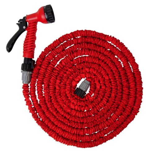 Шланг поливочный раздвижной Красный/Черный 7,5-37м 5Х