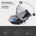 Детская коляска Rant Teo Soft 3 в 1 с автокреслом Cruise Grey Cloud