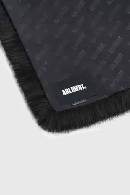 Шарф из экомеха темно-коричневый