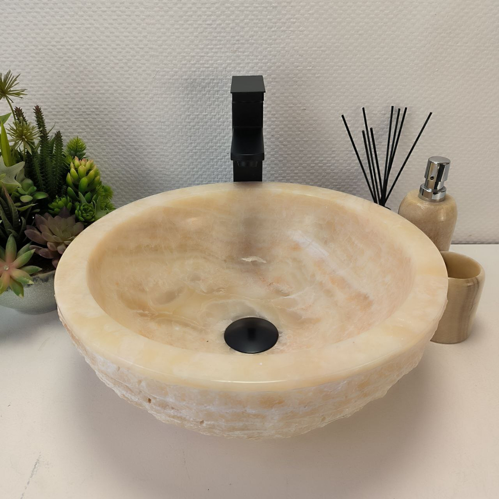 Раковина из оникса Bowl Yellow Marmo BO-63041 40*40*15 20