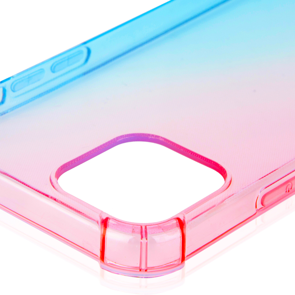 Чехол ROSCO для Apple iPhone 12;Apple iPhone 12 Pro оптом (арт. IP12(12PRO)-HARD-TPU-PINK-BLUE)