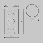 Магнитный шинопровод Maytoni BUSBAR TRUNKINGS FLARITY TRX154-R-D800-BS