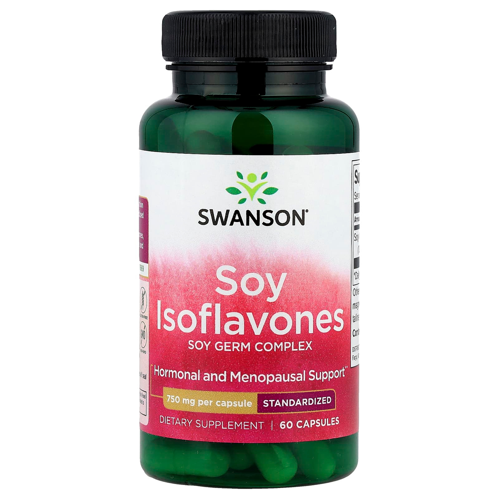 Swanson, Изофлавоны сои, 750 мг, 60 капсул