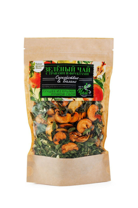 Зеленый чай с травами и фруктами. Спокойствие & Баланс 50 г