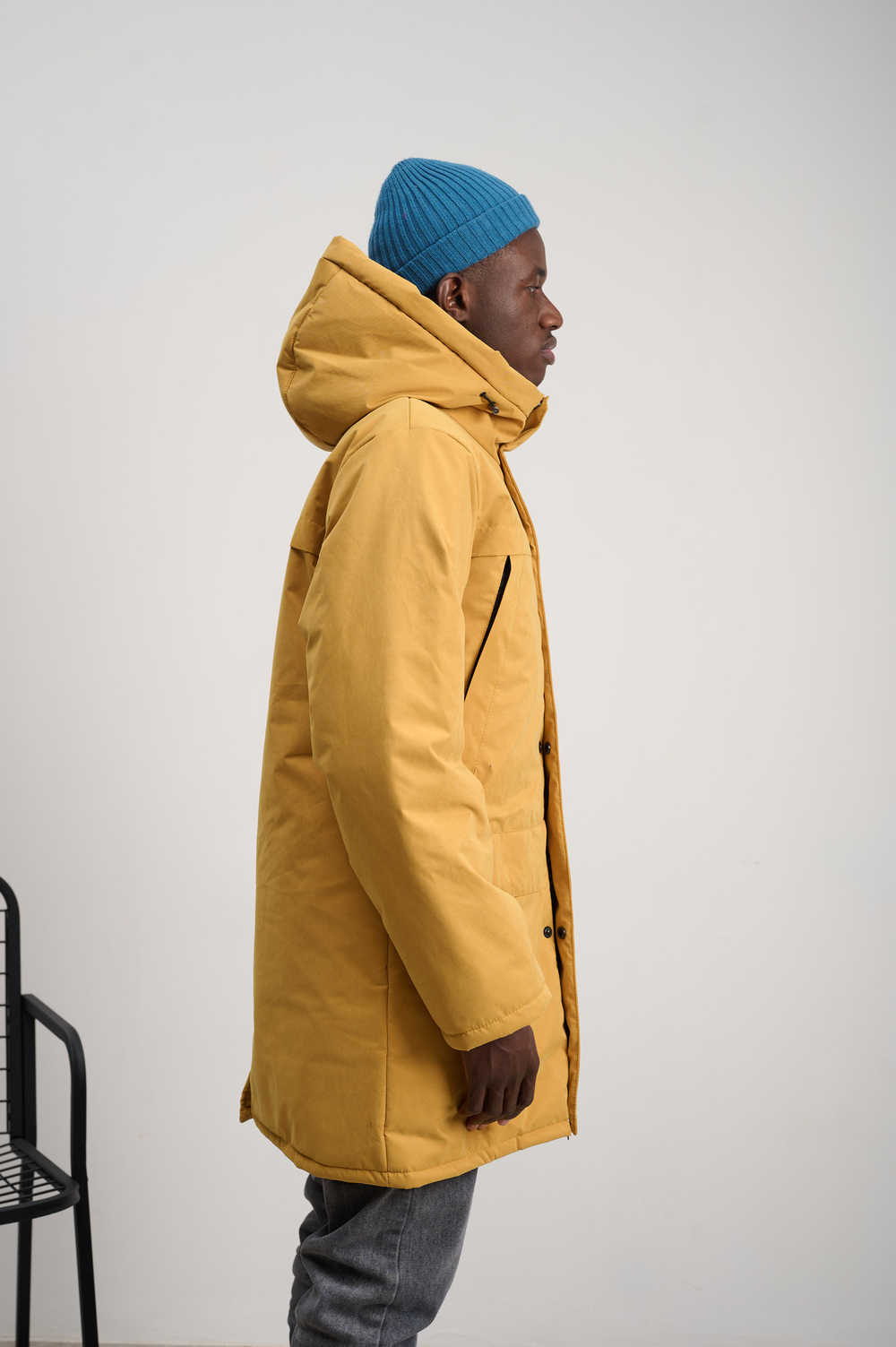 Парка мужская зимняя "Минимал" горчица