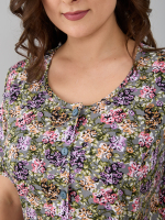 Халат Х-058/оливковый-гортензия