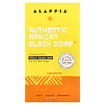 Alaffia, настоящее африканское черное мыло, тройного помола, для всех типов кожи, без запаха, 227 г (8 унций)