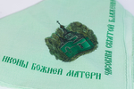 Платок с символикой часовни святой блаженной Ксении Петербургской, размер 70х70 см