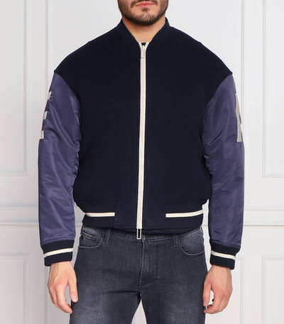 хлопковая куртка бомбер Emporio Armani - темно-синий(6L1BL8 1NMYZ)