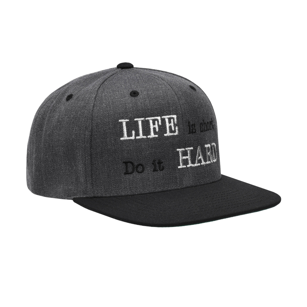 Кепка LIFE IS SHOT DO IT HARD, серый