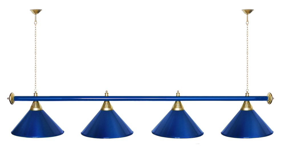 Лампа STARTBILLIARDS 4 пл. (плафоны золотые,штанга золотая,фурнитура золото)