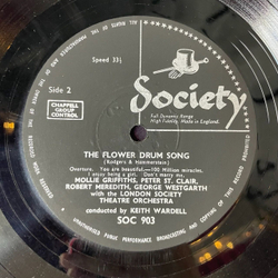 Винтажная виниловая пластинка LP Rodgers and Hammerstein The King and I and The Flower Drum Song Песня цветочного барабана (UK 1966)