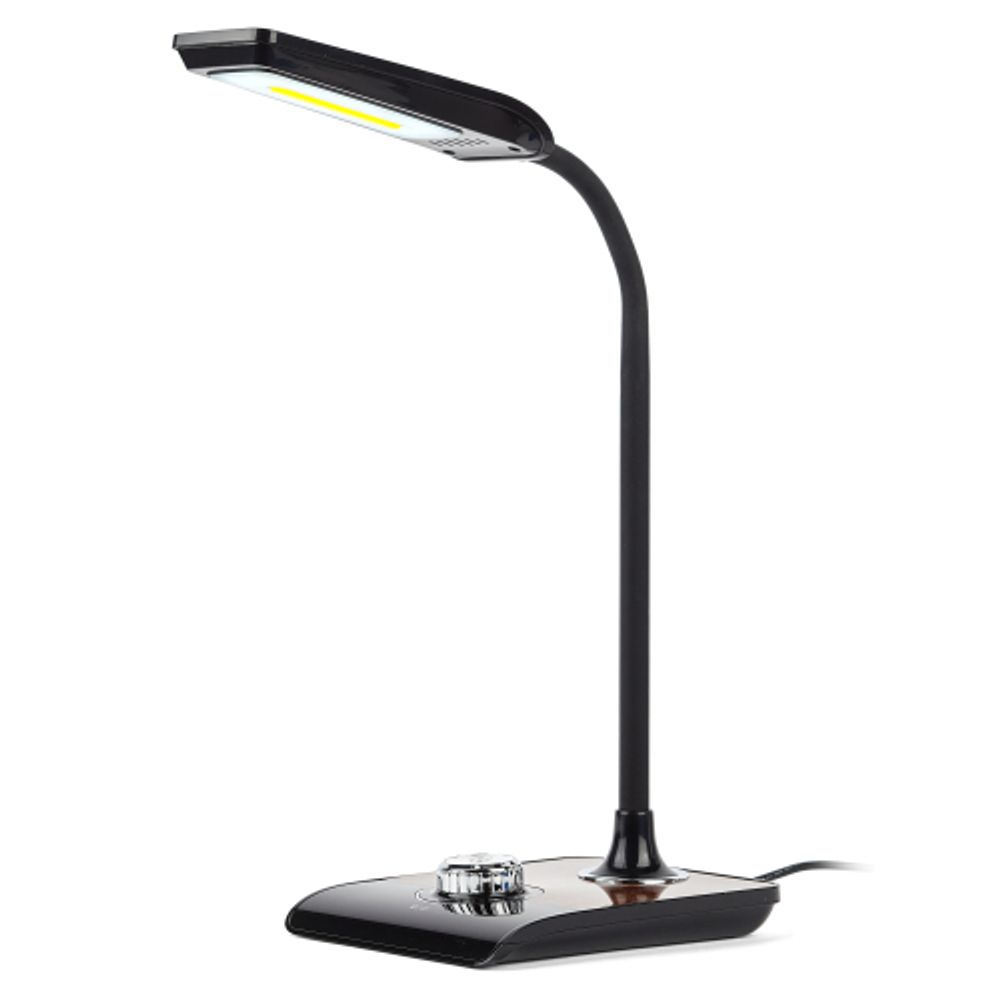 Настольный светильник ЭРА NLED-473-10W-BK светодиодный черный с деревом