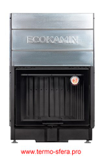 Каминная топка Экокамин ВЕГА 800 B принтинг черный шамот