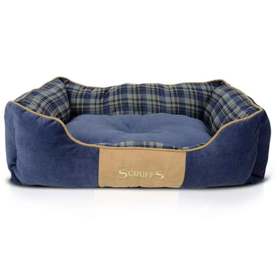 Scruffs лежак для животных с бортиками "highland", синий, 75х60x17см