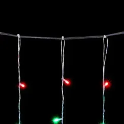Светодиодный занавес 2*2 м., 400 разноцветных LED ламп, облегченный, прозрачный провод ПВХ, LTC (PPCL400NOT-10-2M)