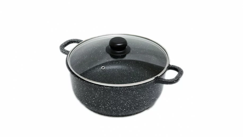 Кастрюля алюминиевая с антипригарным покрытием со стеклянной крышкой 3л серии "ОРИОН" ГАРДАРИКА