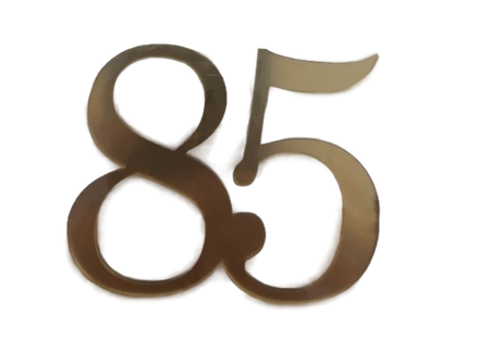 Топпер без шпажки цифра «85» золото 7*6 см